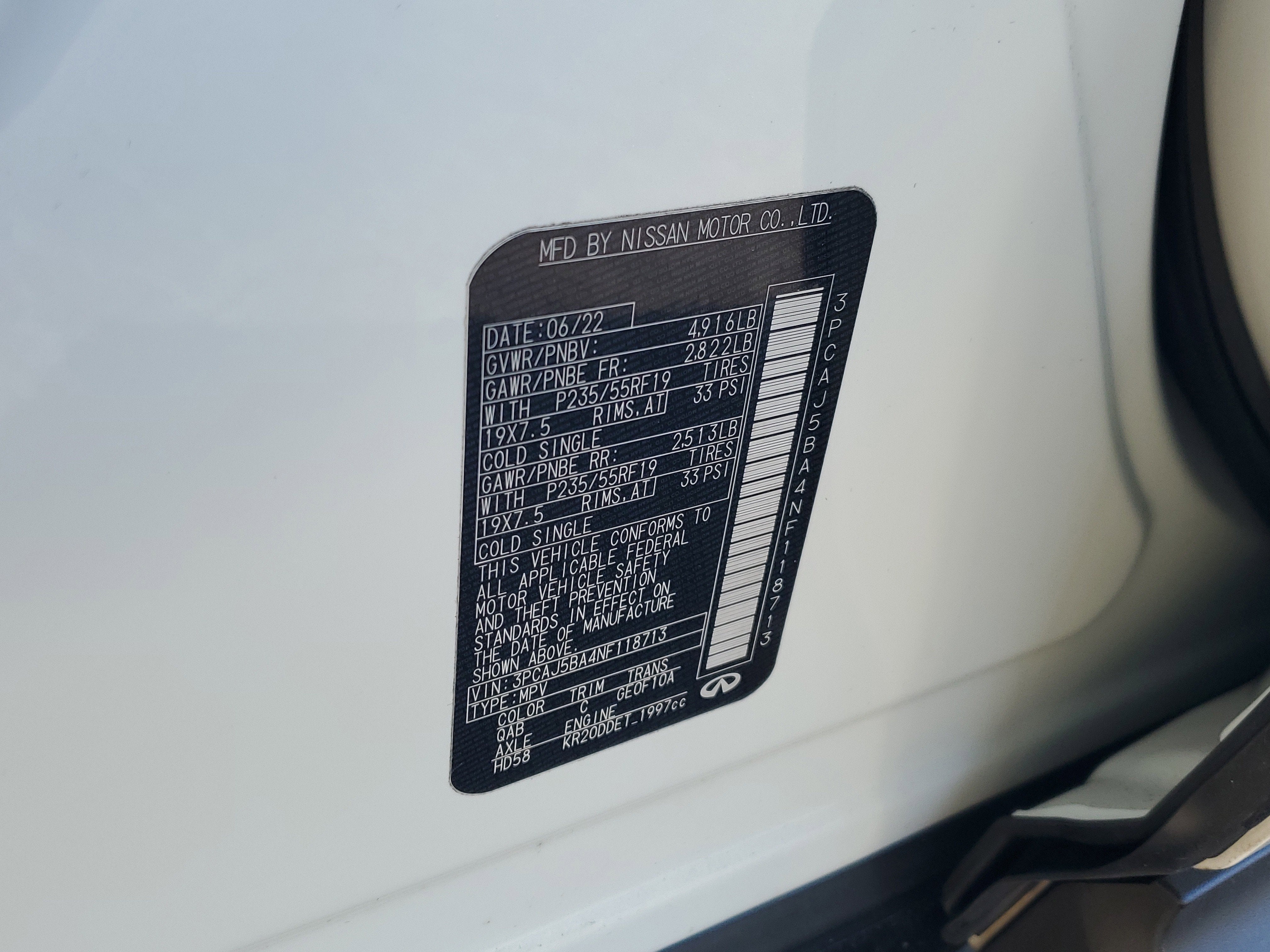 2022 INFINITI QX50 LUXE