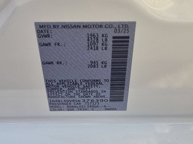2025 Nissan Altima SV